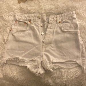White Zara shorts